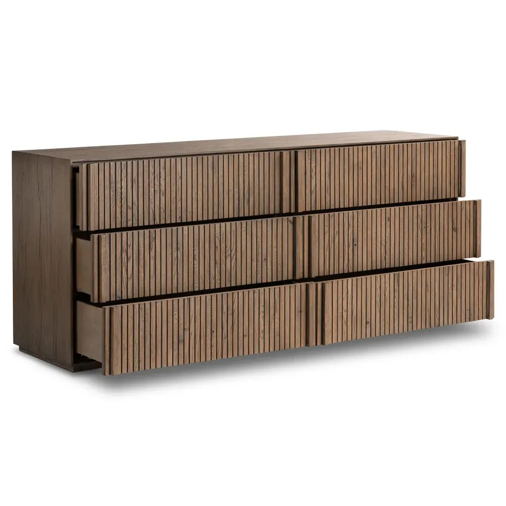 Lana Double Dresser - Grey, Oak