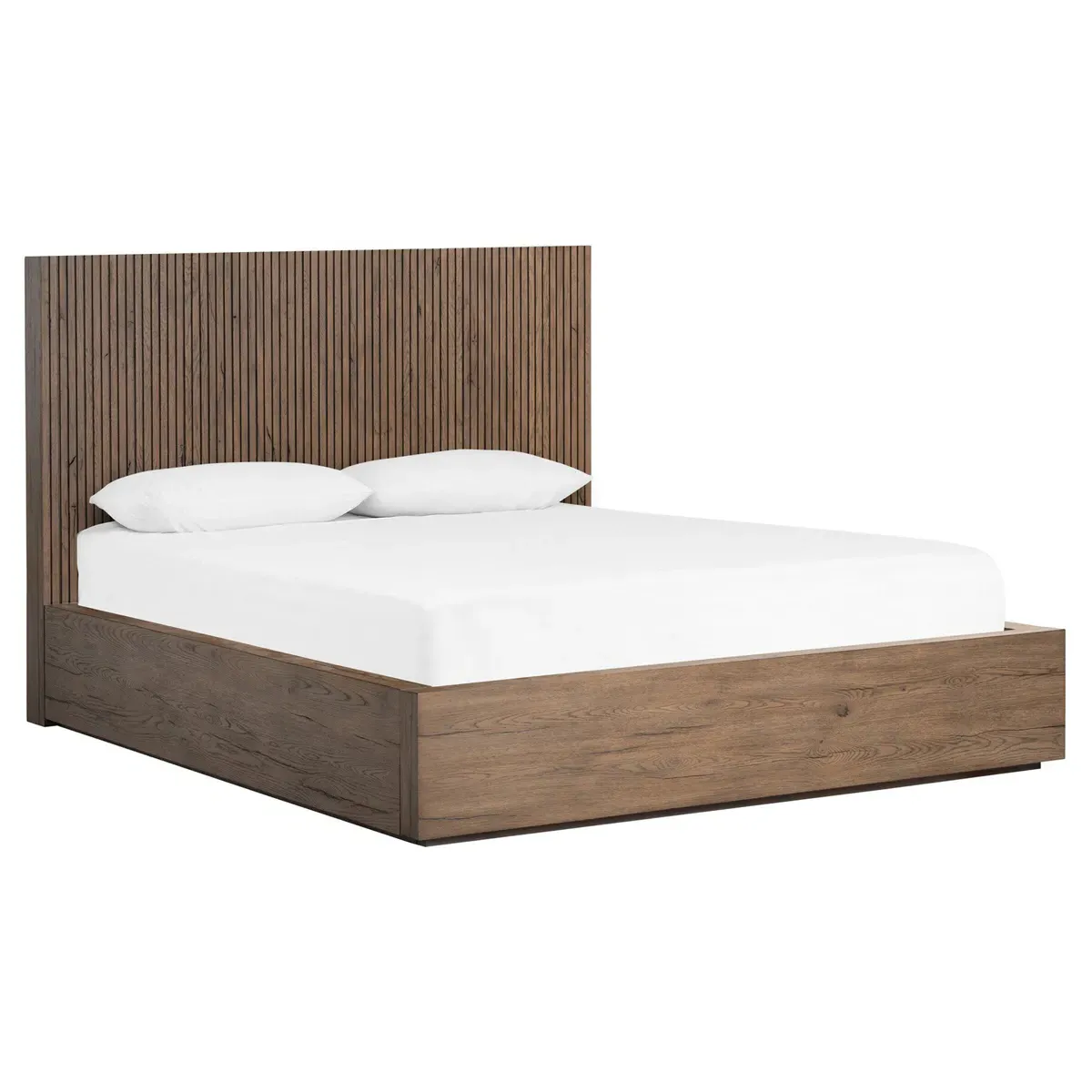 Lana King Size Bed Frame - Grey, Oak