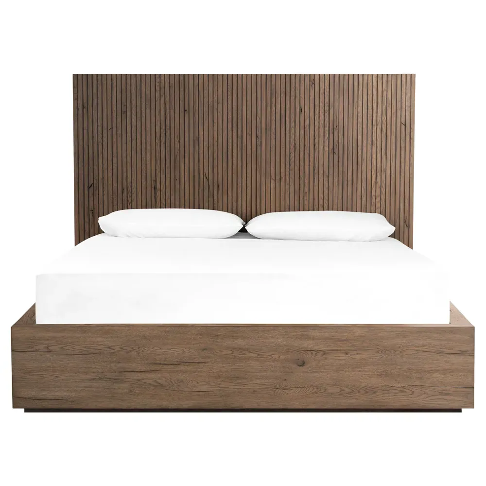 Lana King Size Bed Frame - Grey, Oak