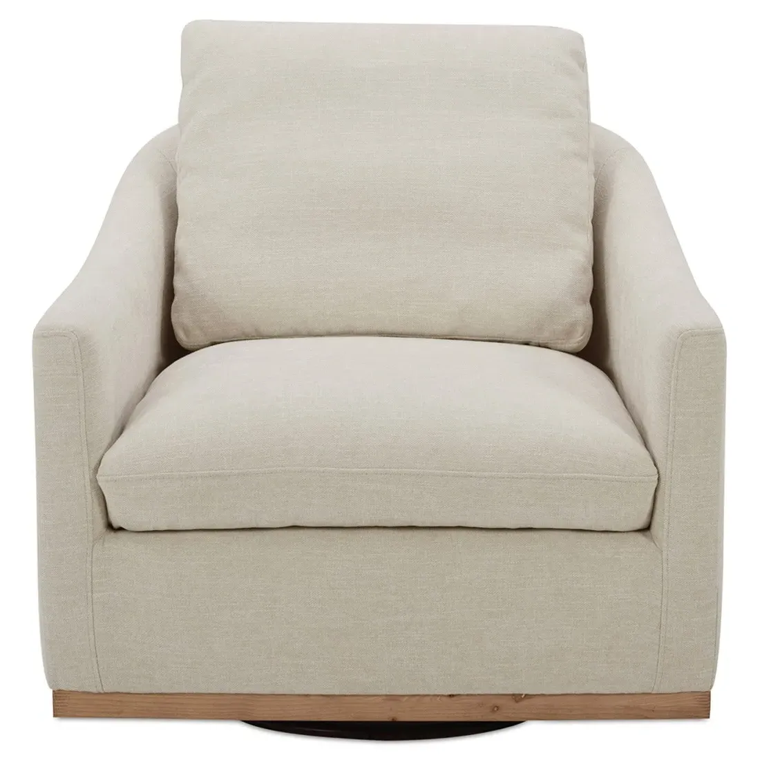 Lana Swivel Barrel Chair - Beige, Polyester