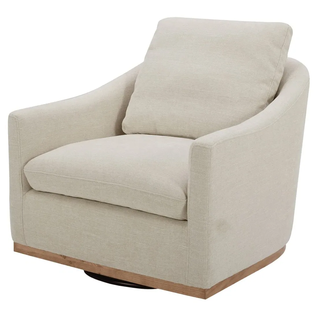 Lana Swivel Barrel Chair - Beige, Polyester image
