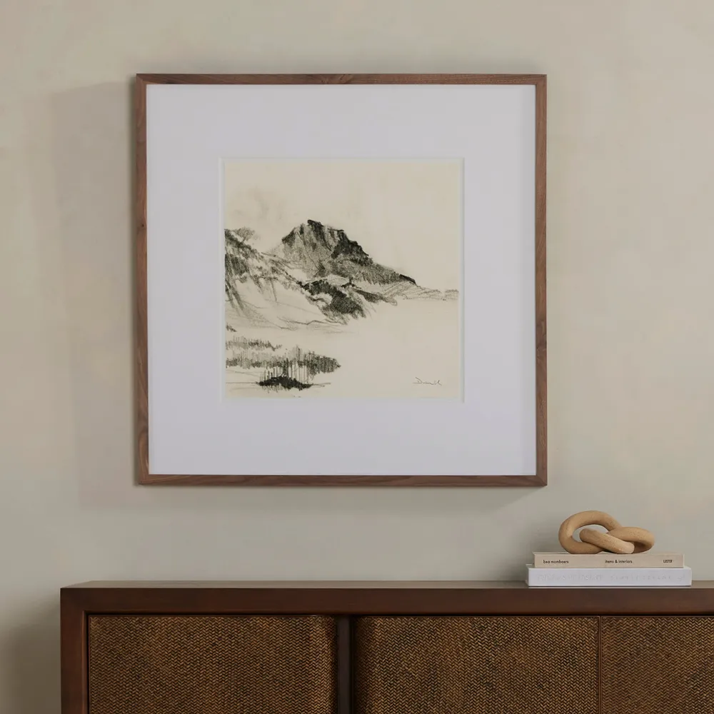 Land Sketch 2 Illustration - Brown, Walnut