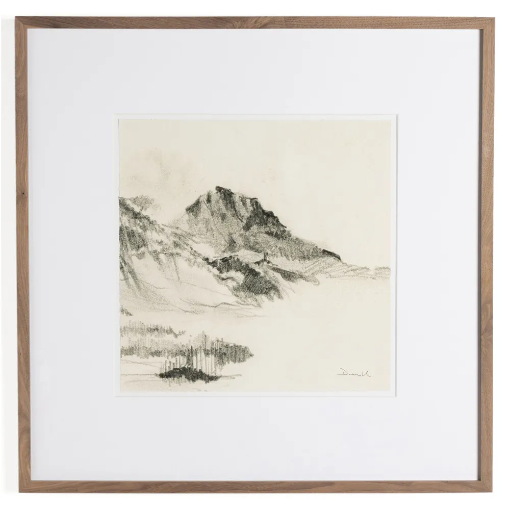 Land Sketch 2 Illustration - Brown, Walnut