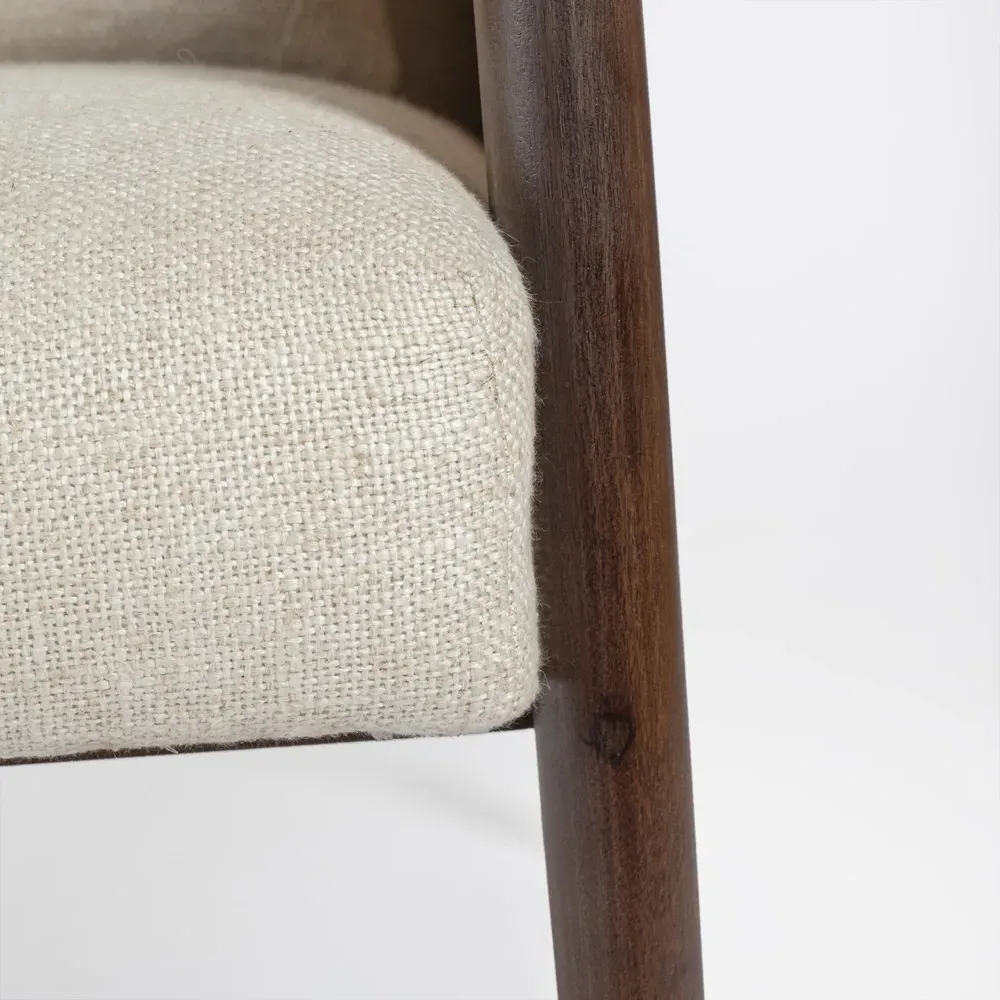 Lando Cane Wood Arm Chair - Beige