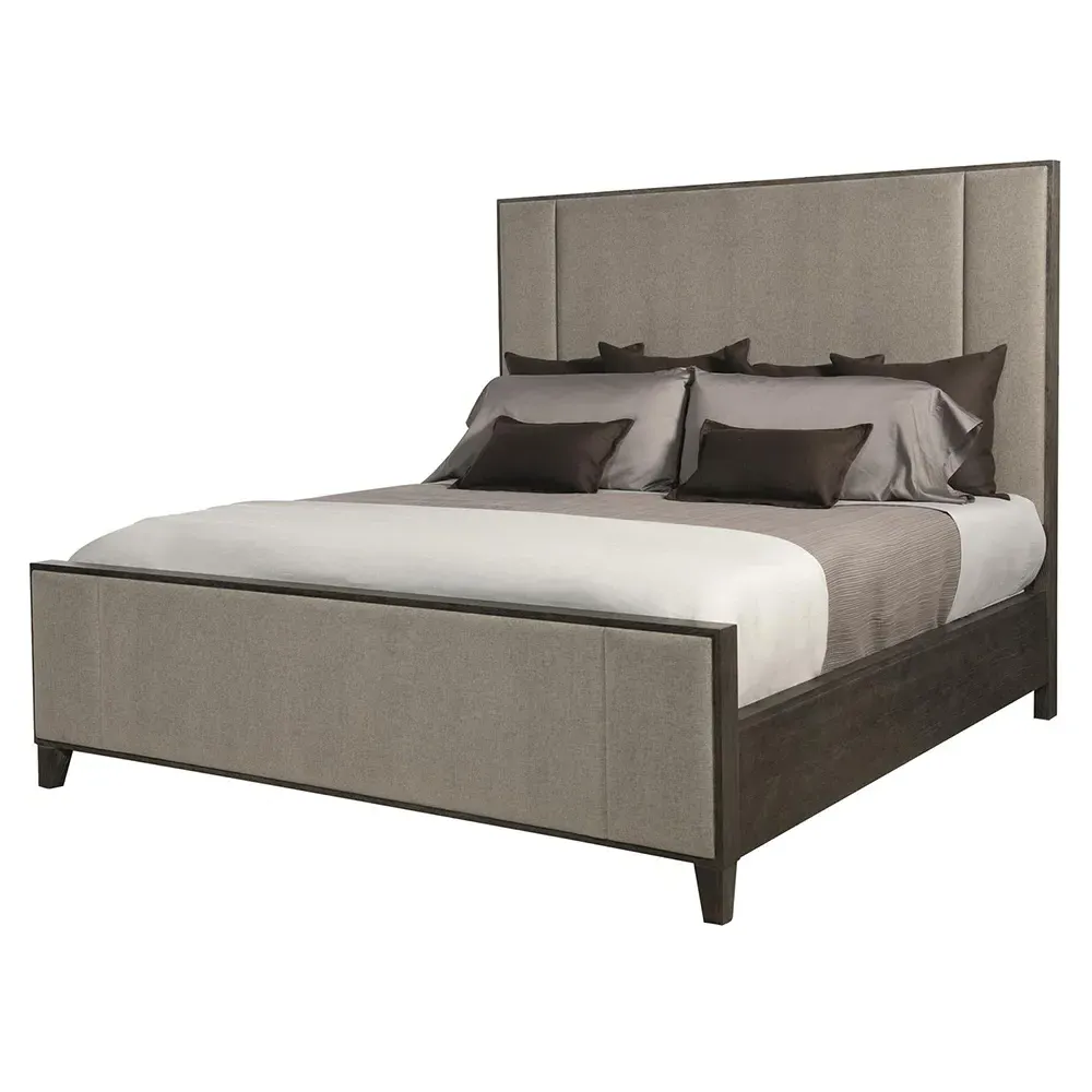 Landon California King Panel Bed - Grey, Wood