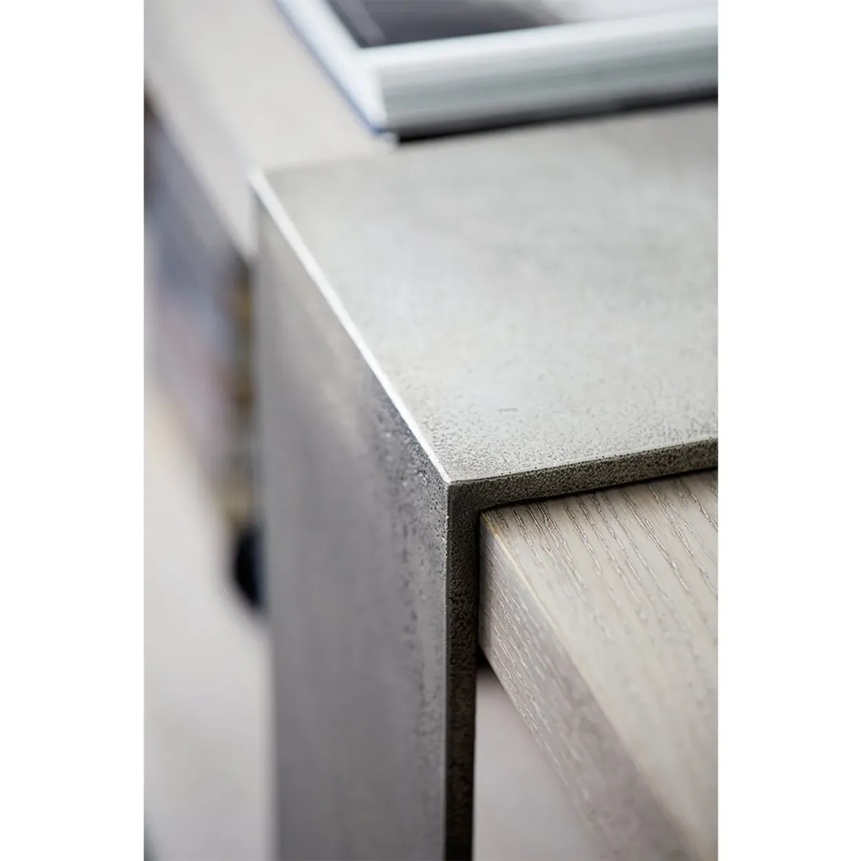 Landon Console Table with Shelf - Grey, Wood