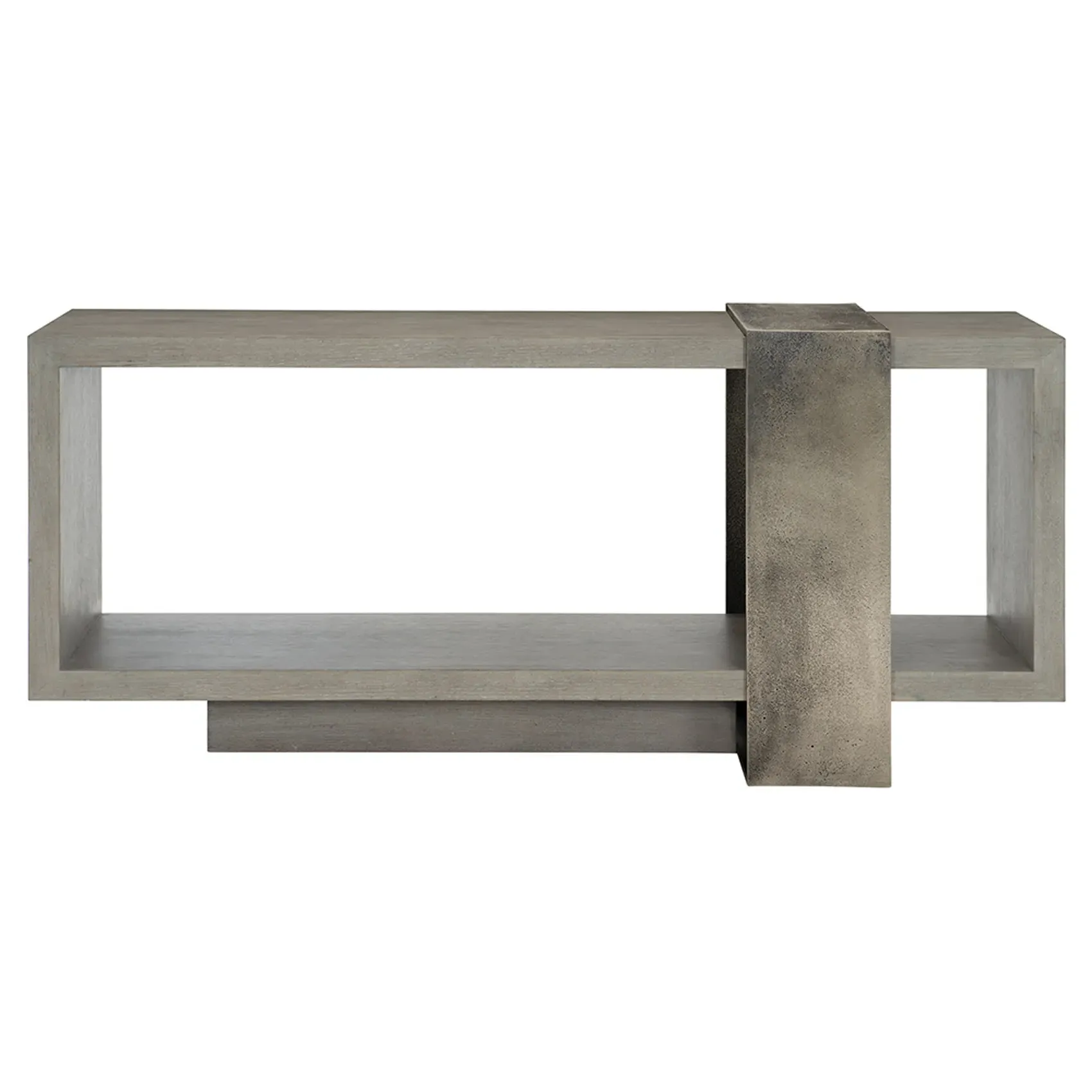 Landon Console Table with Shelf - Grey, Wood image