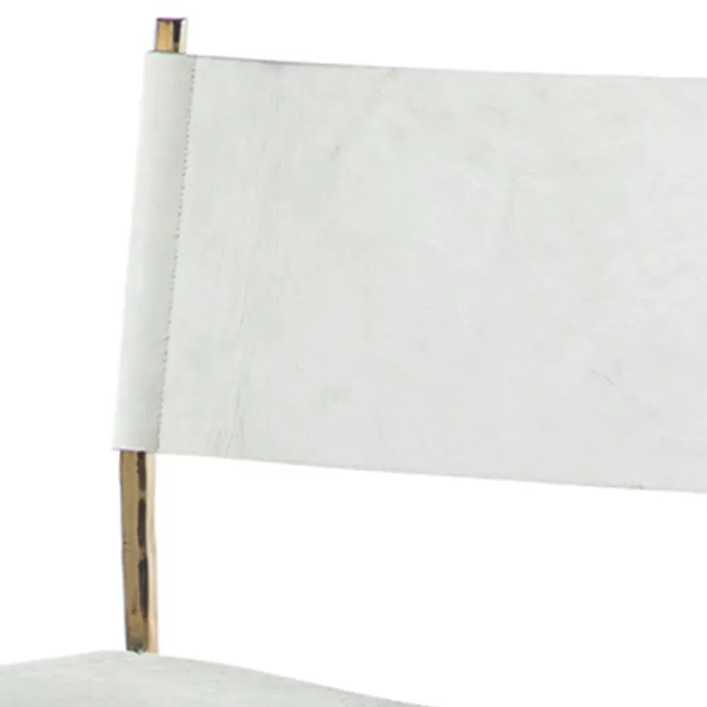 Landon Hair On Hide Sling Counter Stool - Gold, Iron