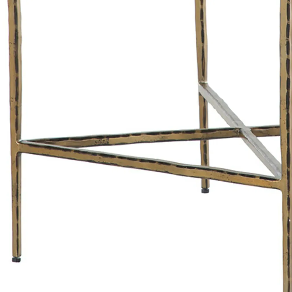 Landon Hair On Hide Sling Counter Stool - Gold, Iron