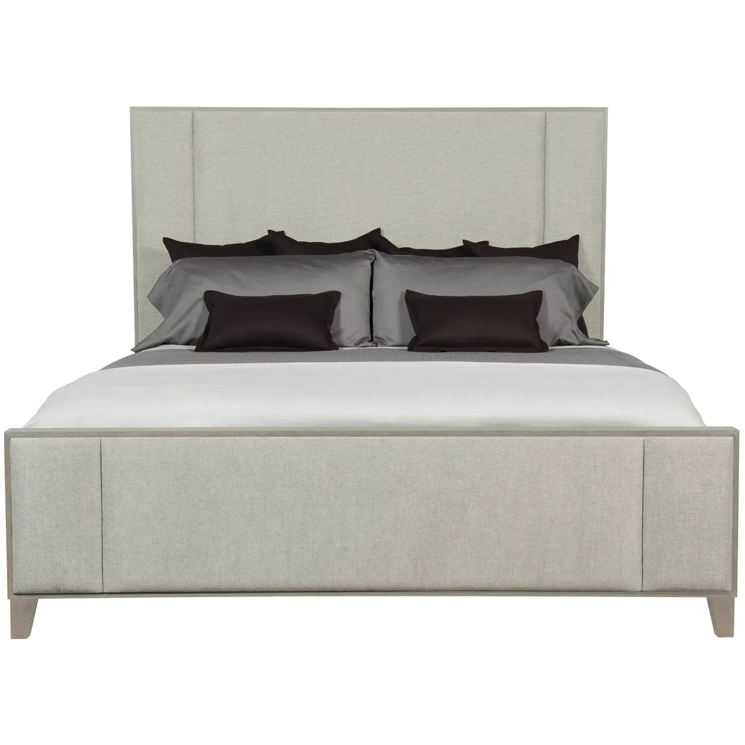 Landon King Size Panel Bed Frame - Beige, Wood