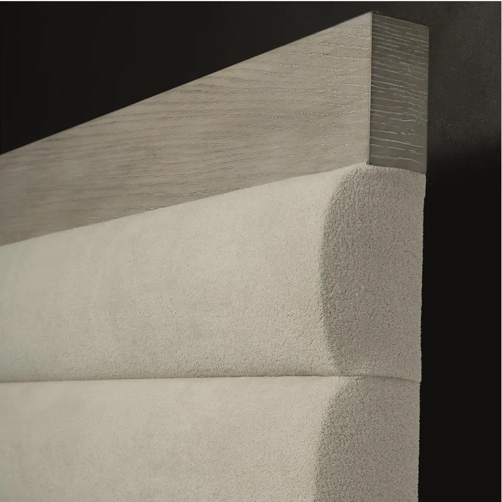 Landon King Size Upholstered Bed Frame - Grey, Wood