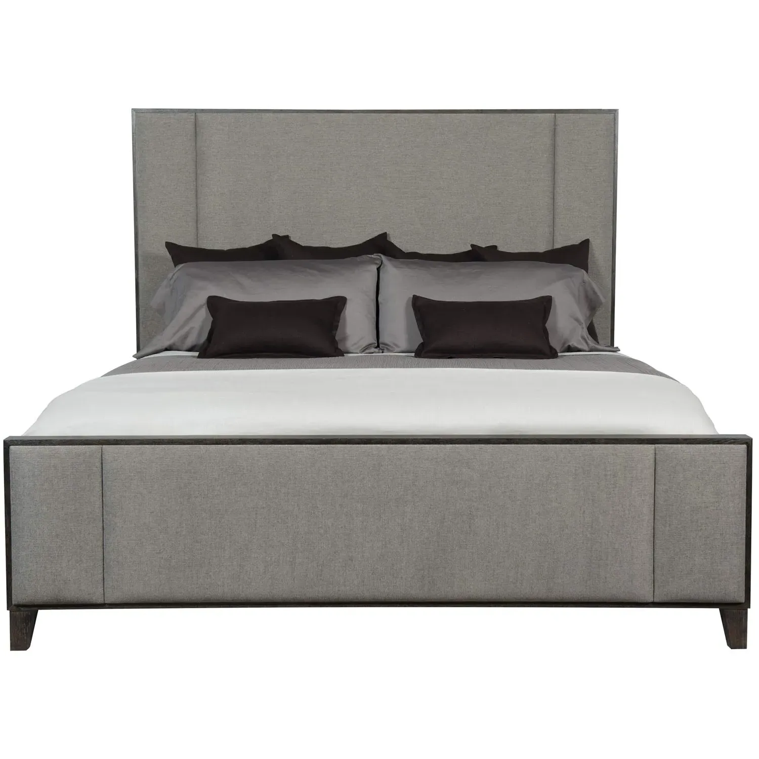 Landon Queen Size Panel Bed - Grey, Wood