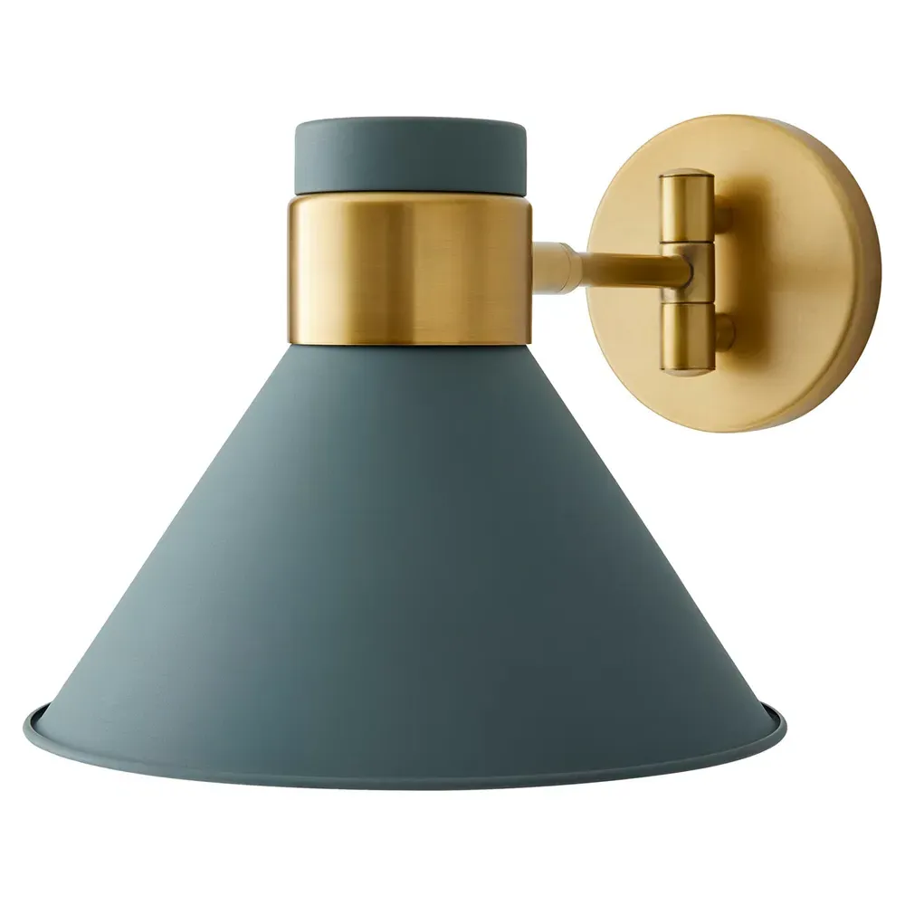 Lane Half Moon Sconce - Cadet Blue, Steel