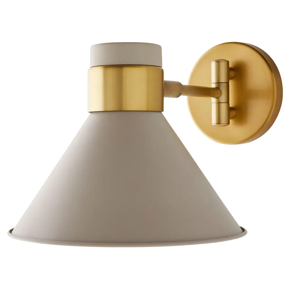 Lane Half Moon Sconce - Taupe, Steel
