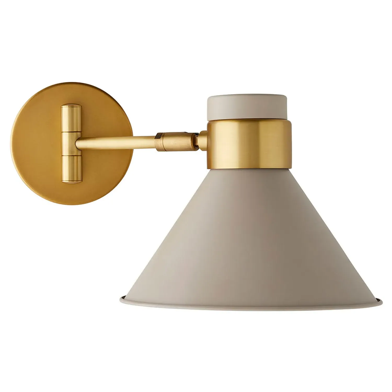 Lane Half Moon Sconce - Taupe, Steel