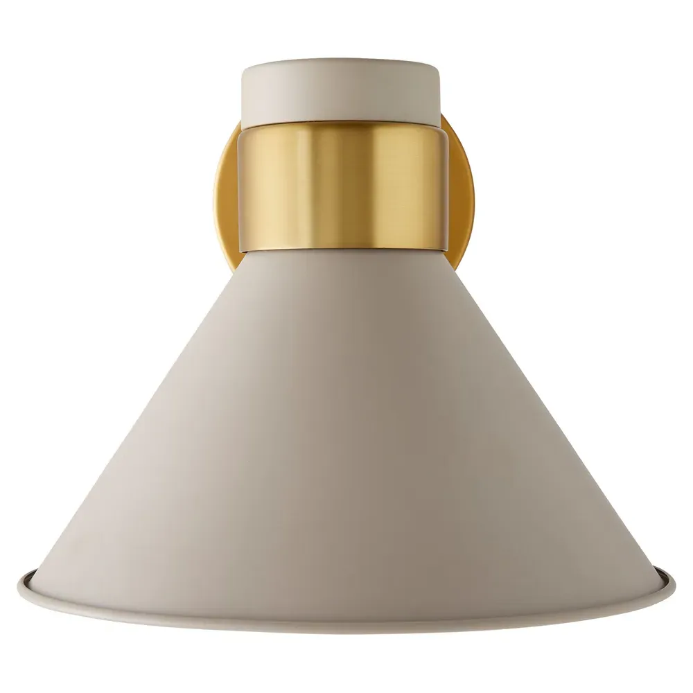 Lane Half Moon Sconce - Taupe, Steel