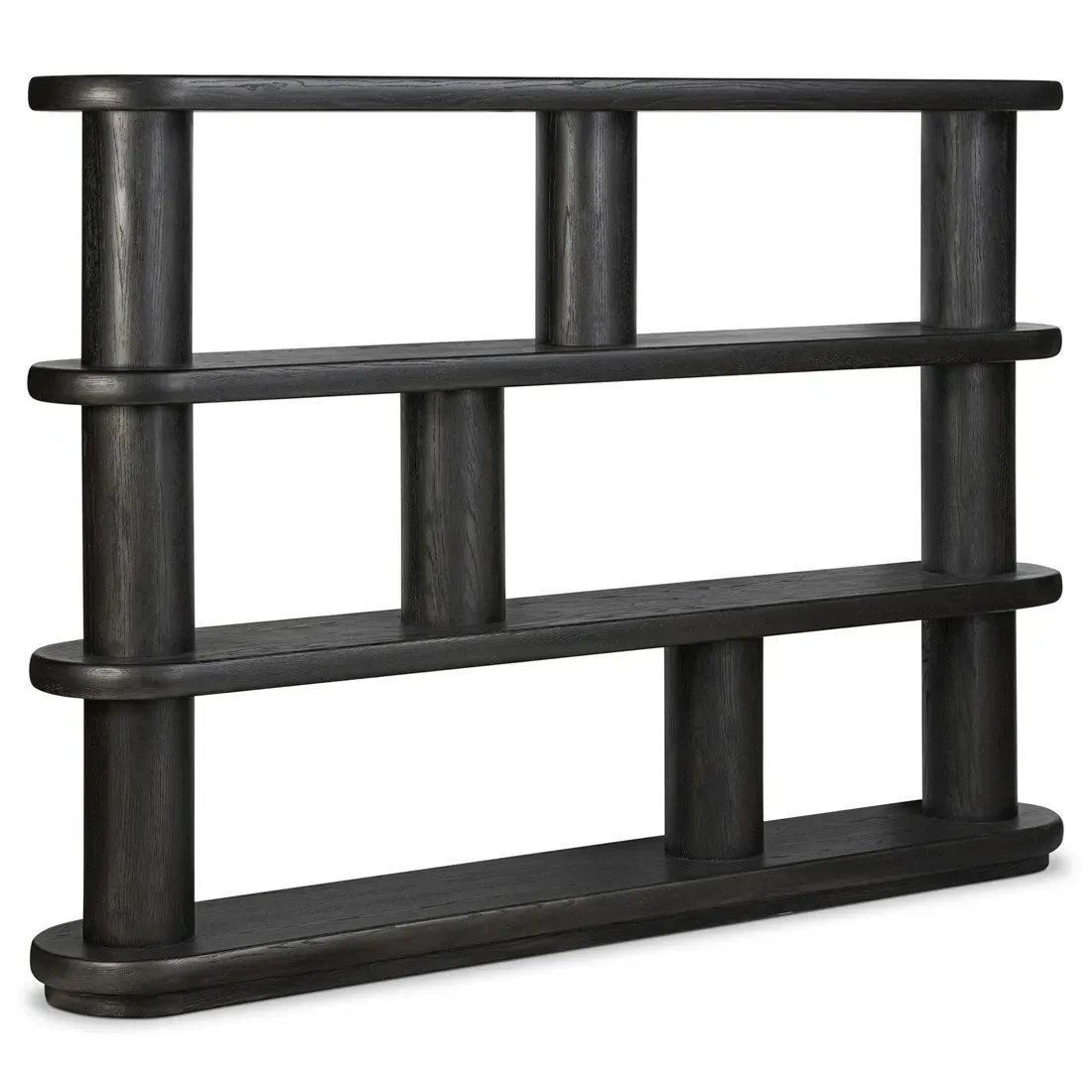 Laney Bookcase - Black, Oak Wood