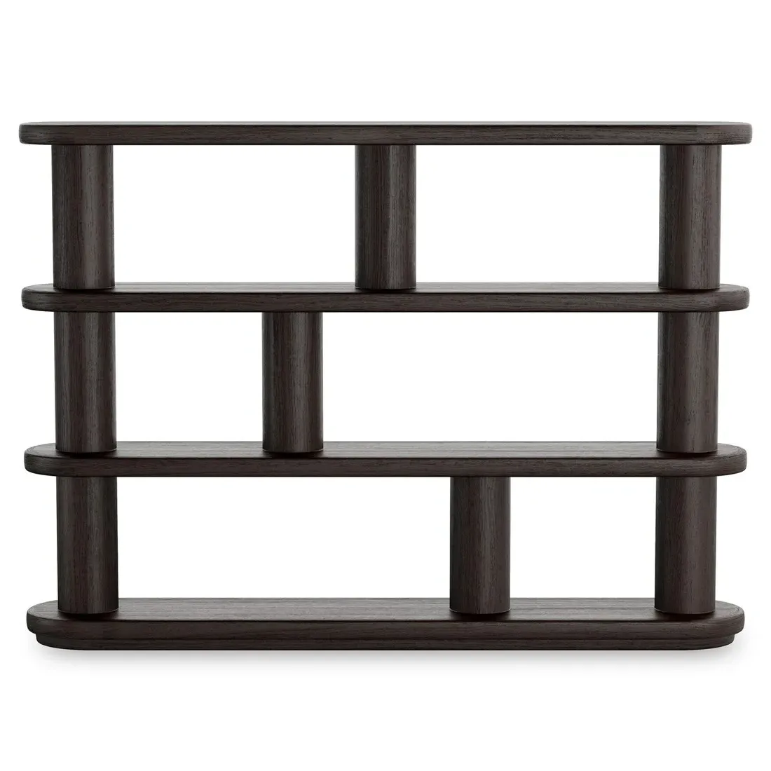 Laney Bookcase - Black, Oak Wood