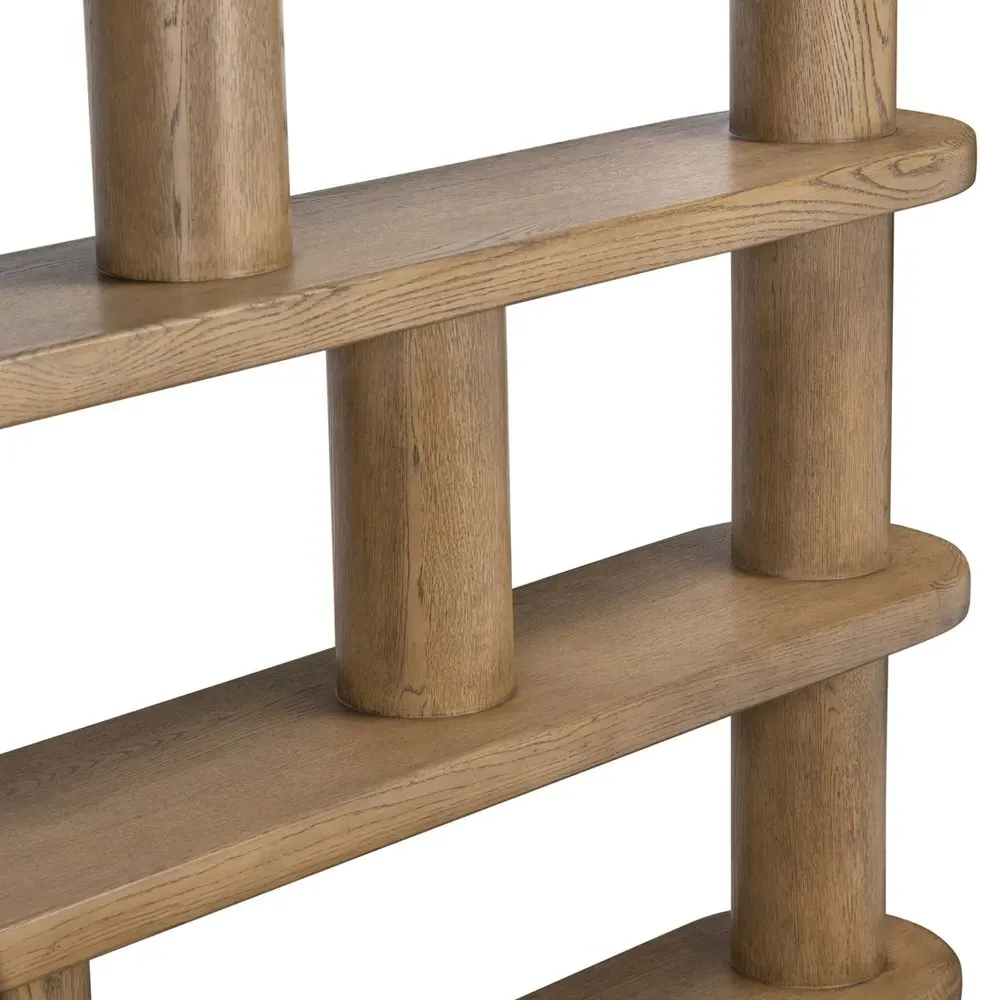 Laney Bookcase - Brown, Oak Wood