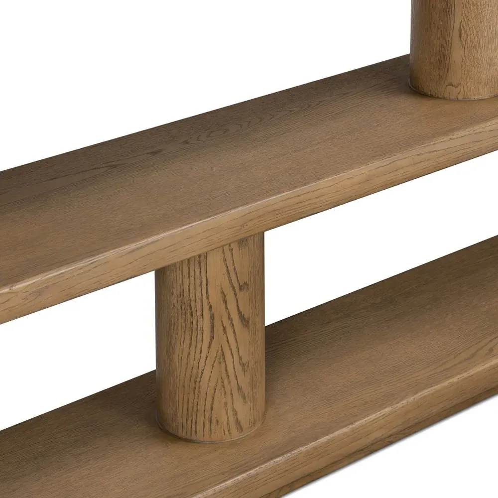 Laney Bookcase - Brown, Oak Wood