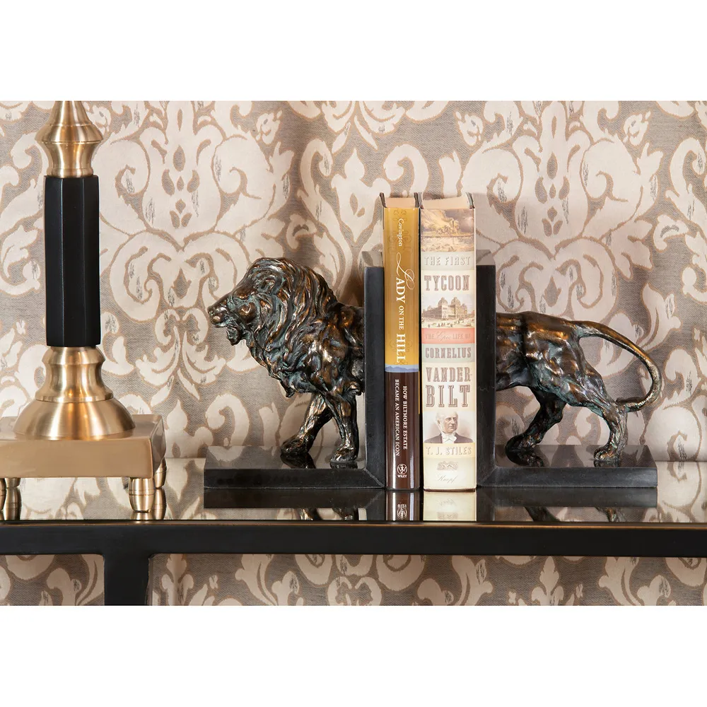 Langston Candlestick Table Lamp - Black, Cast Brass