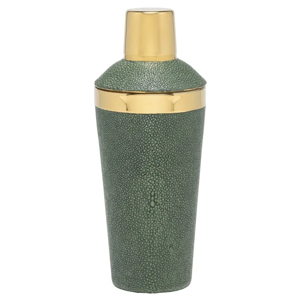 Langston Cocktail Shaker - Juniper, Faux Shagreen image
