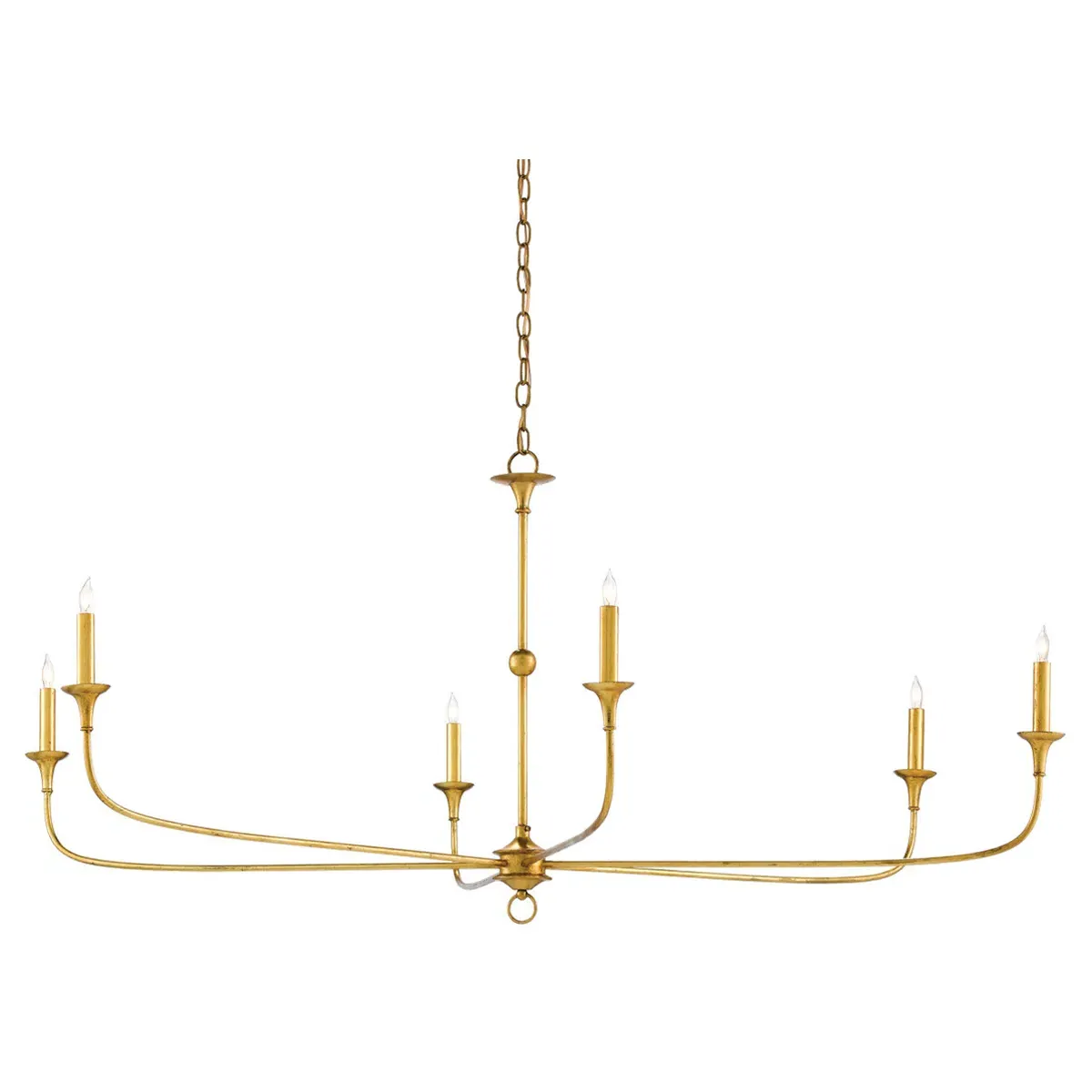 Languedoc Large Candle Style Chandelier - Gold, Iron