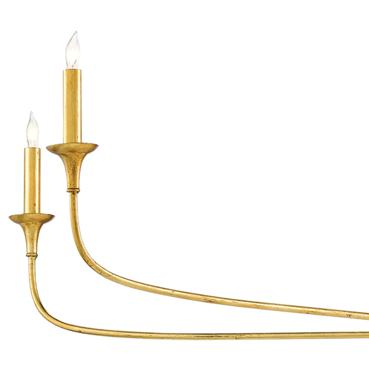Languedoc Large Candle Style Chandelier - Gold, Iron