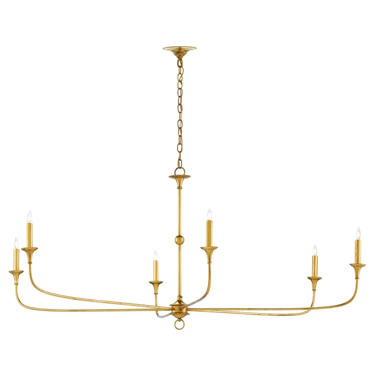 Languedoc Large Candle Style Chandelier - Gold, Iron