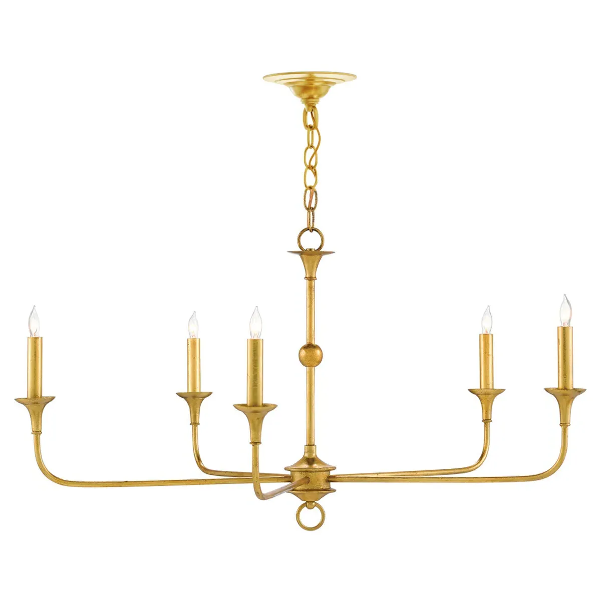 Languedoc Small Candle Style Chandelier - Gold, Iron image