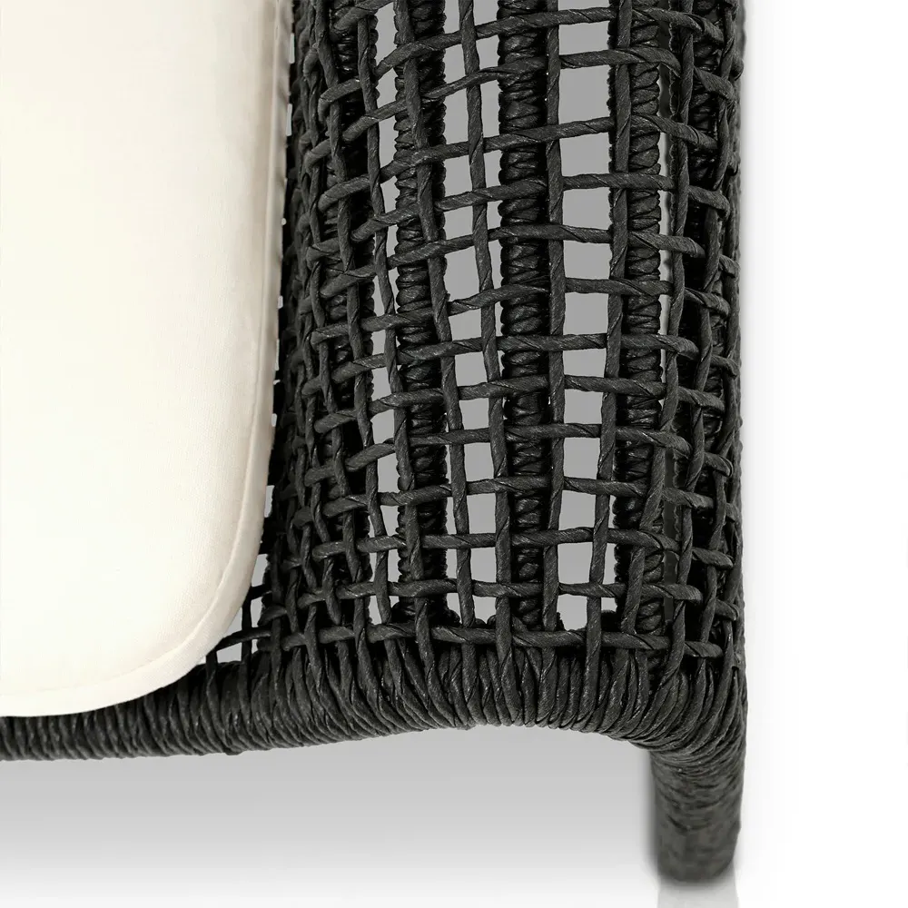 Lani Outdoor Lounge Chair - Black, Wicker