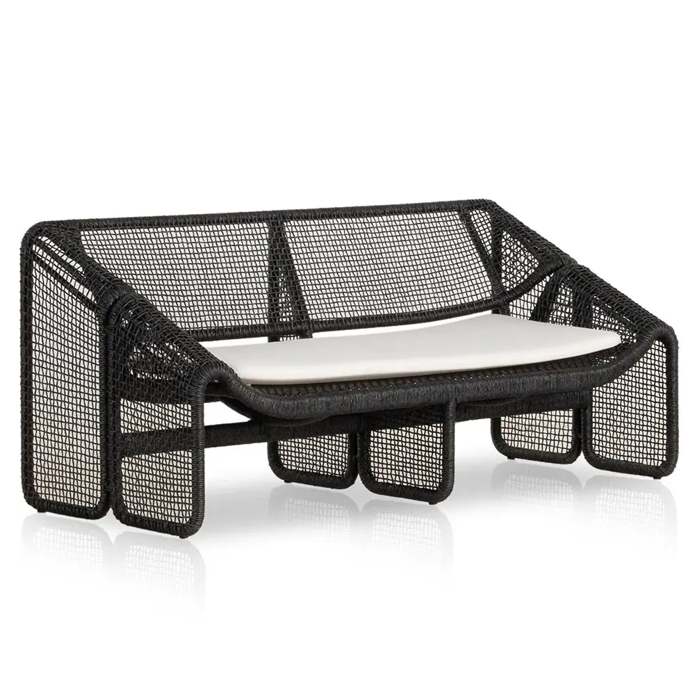 Lani Outdoor Sofa - Black, Wicker