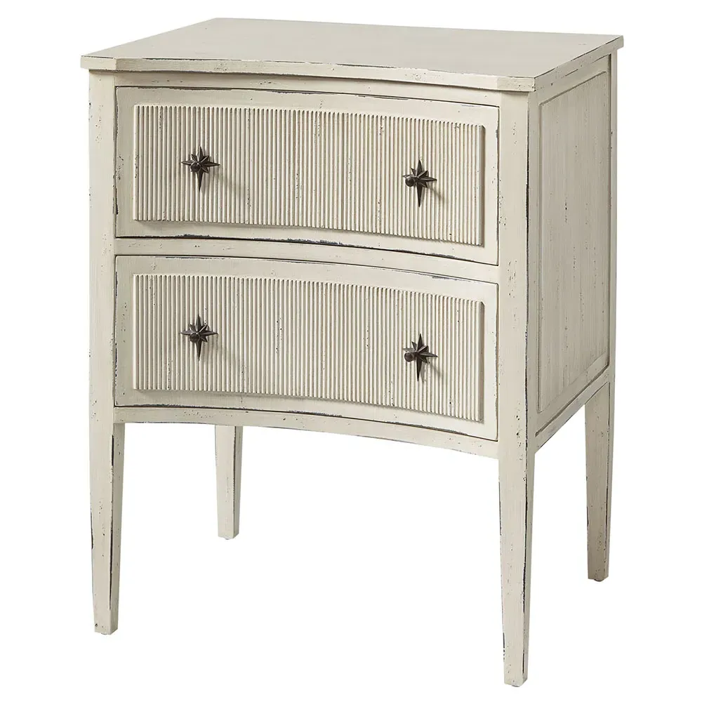 Lanie 2 Drawer Nightstand - Grey, Mahogany