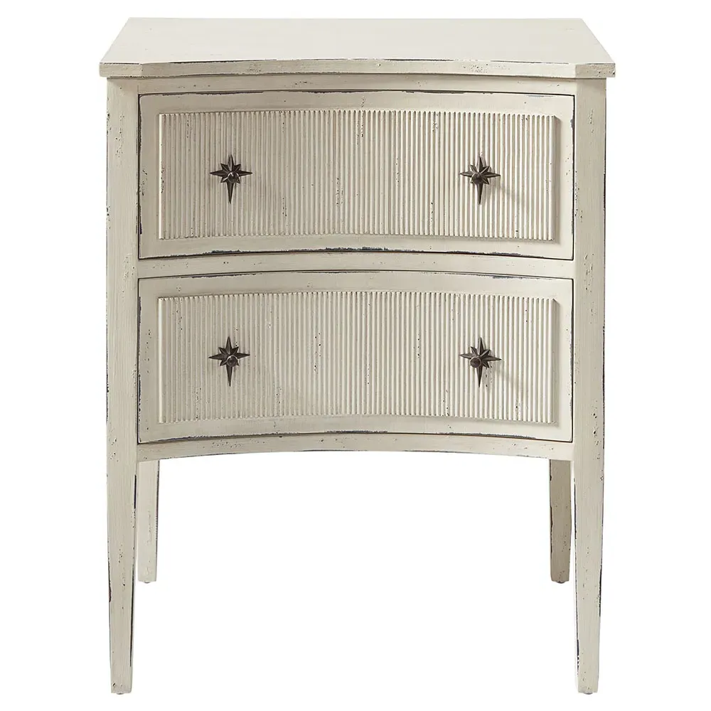 Lanie 2 Drawer Nightstand - Grey, Mahogany