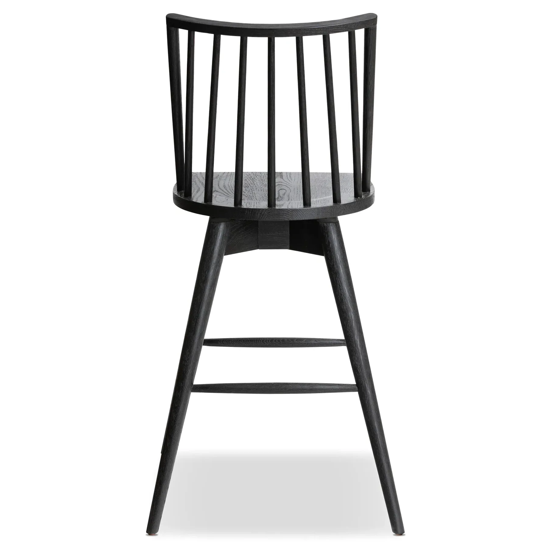 Lara Swivel Windsor Bar Stool - Black, Oak
