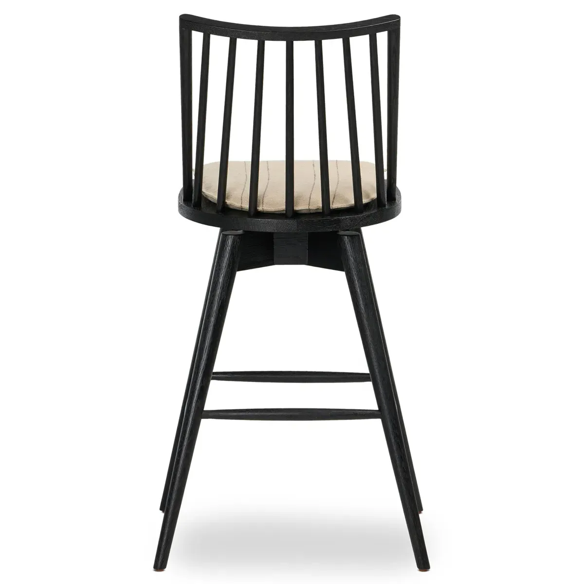 Lara Swivel Windsor Bar Stool - Black, Oak