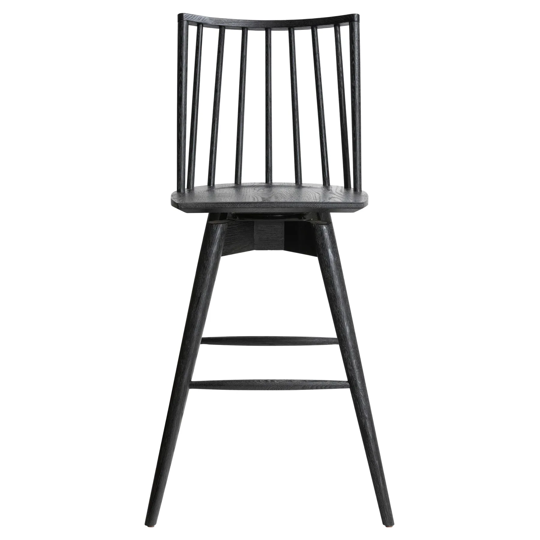 Lara Swivel Windsor Bar Stool - Black, Oak