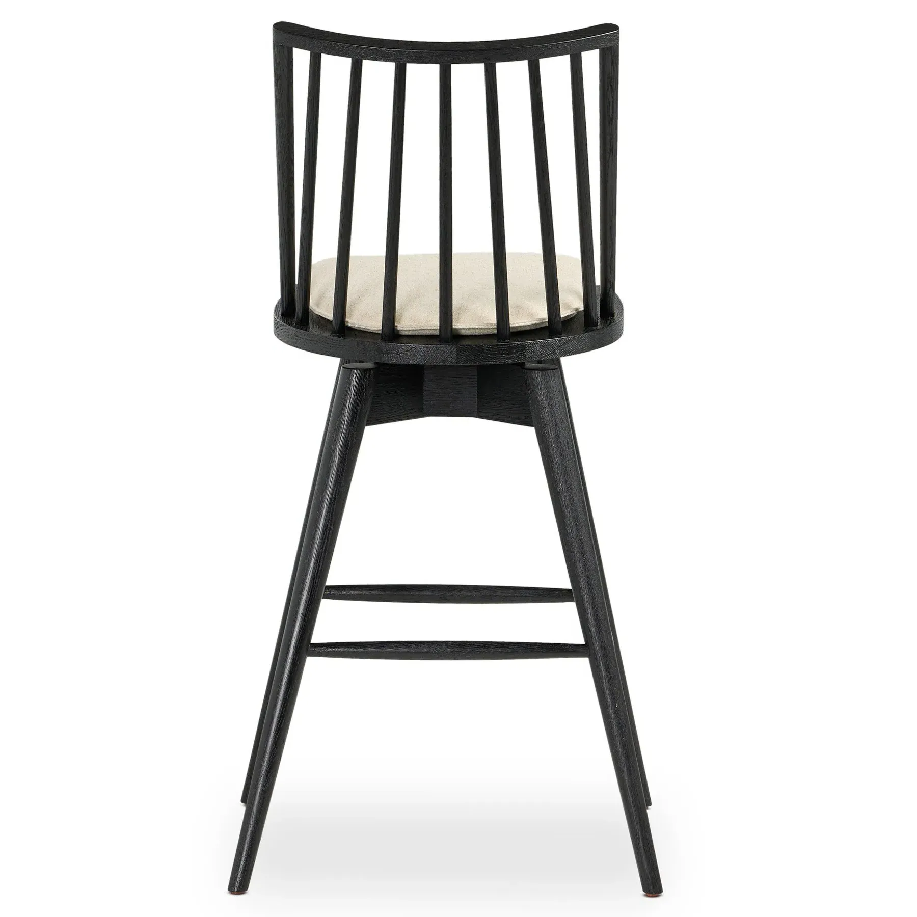 Lara Swivel Windsor Bar Stool - Cream, Oak