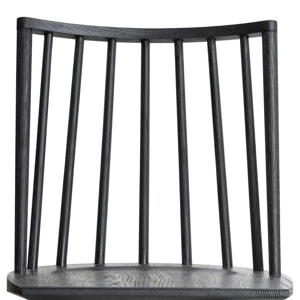 Lara Swivel Windsor Counter Stool - Black, Oak