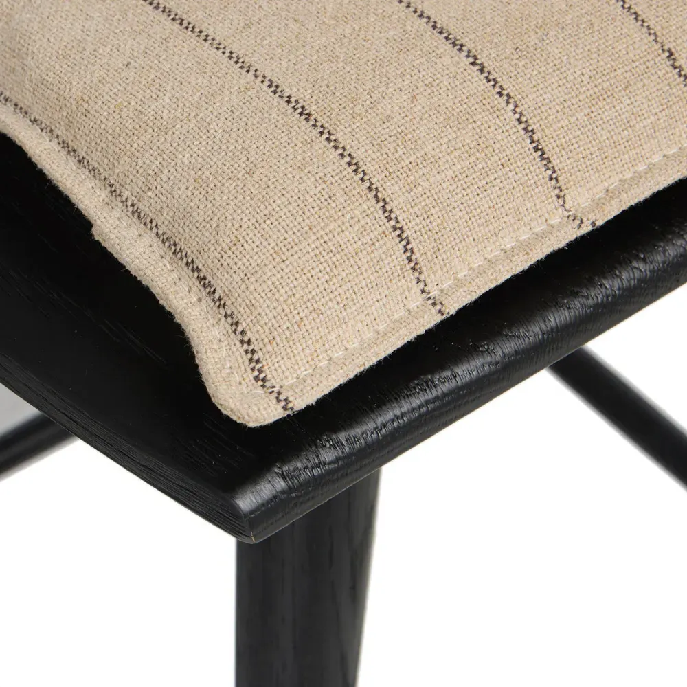 Lara Swivel Windsor Counter Stool - Black, Oak