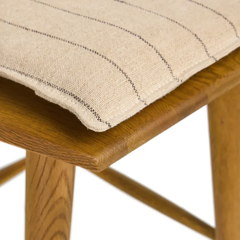Lara Windsor Counter Stool with Cushion - Beige, Oak