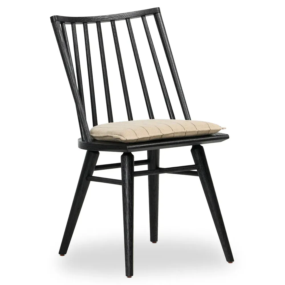 Lara Windsor Dining Side Chair - Black, Oak