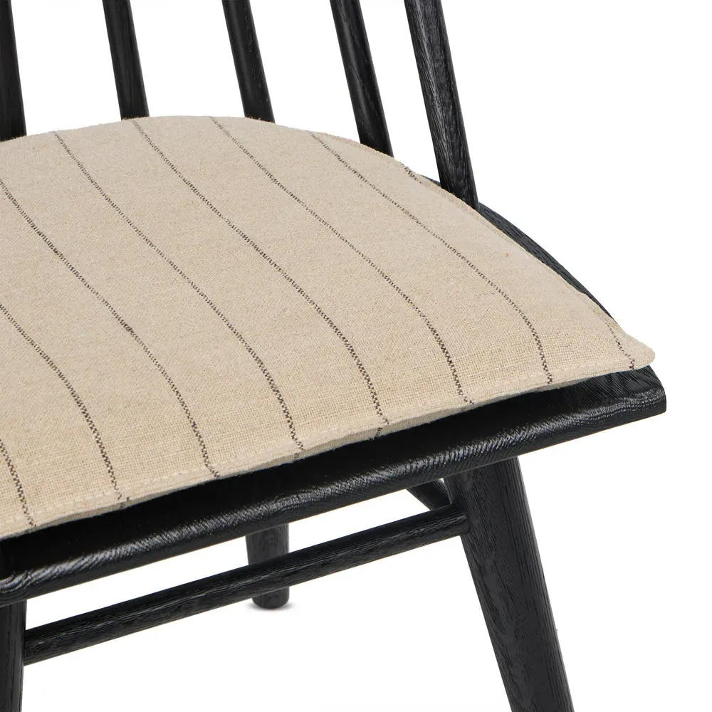 Lara Windsor Dining Side Chair - Black, Oak