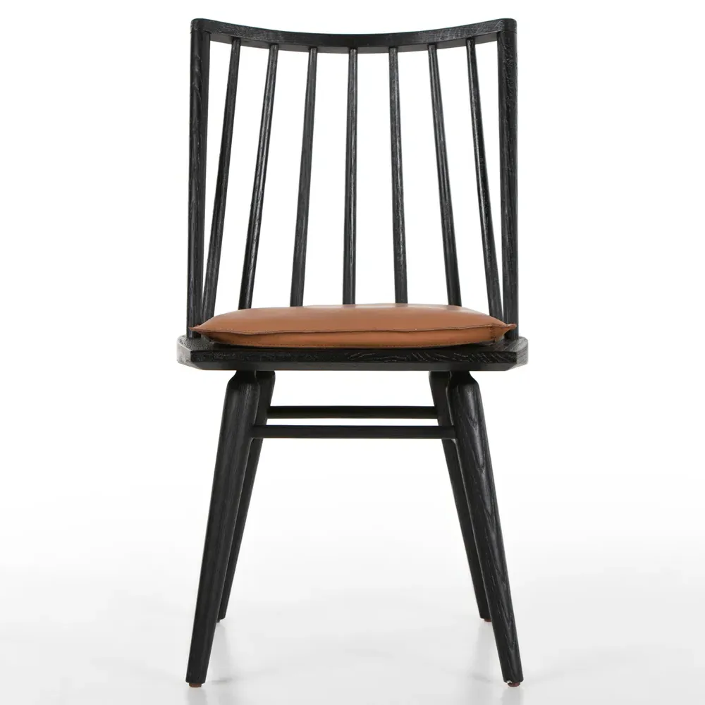 Lara Windsor Dining Side Chair - Black, Oak