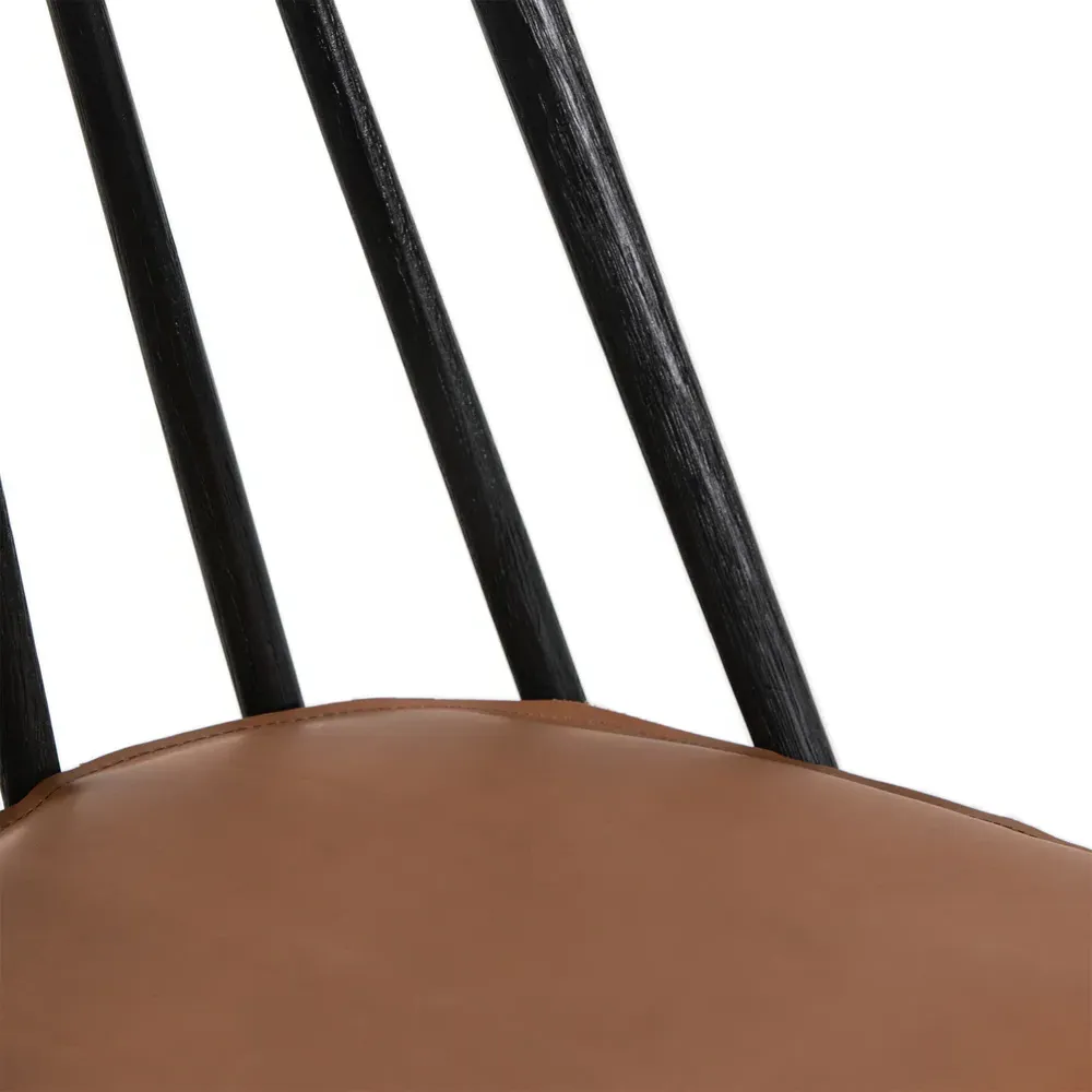 Lara Windsor Dining Side Chair - Black, Oak