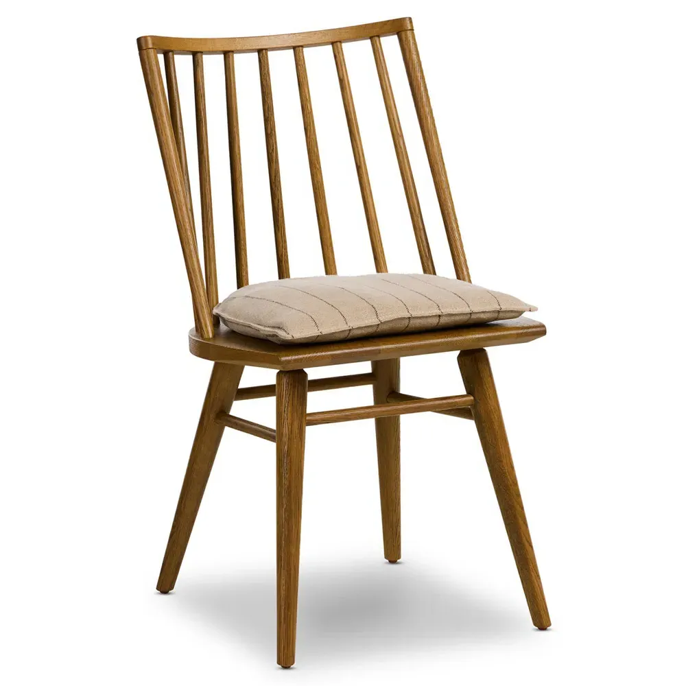 Lara Windsor Dining Side Chair - Brown, Oak