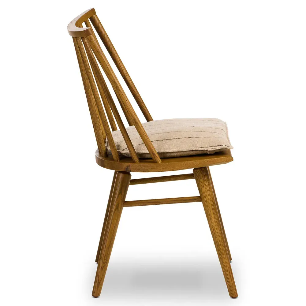 Lara Windsor Dining Side Chair - Brown, Oak