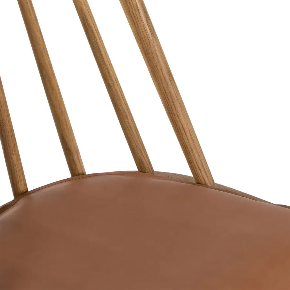 Lara Windsor Dining Side Chair - Brown, Oak