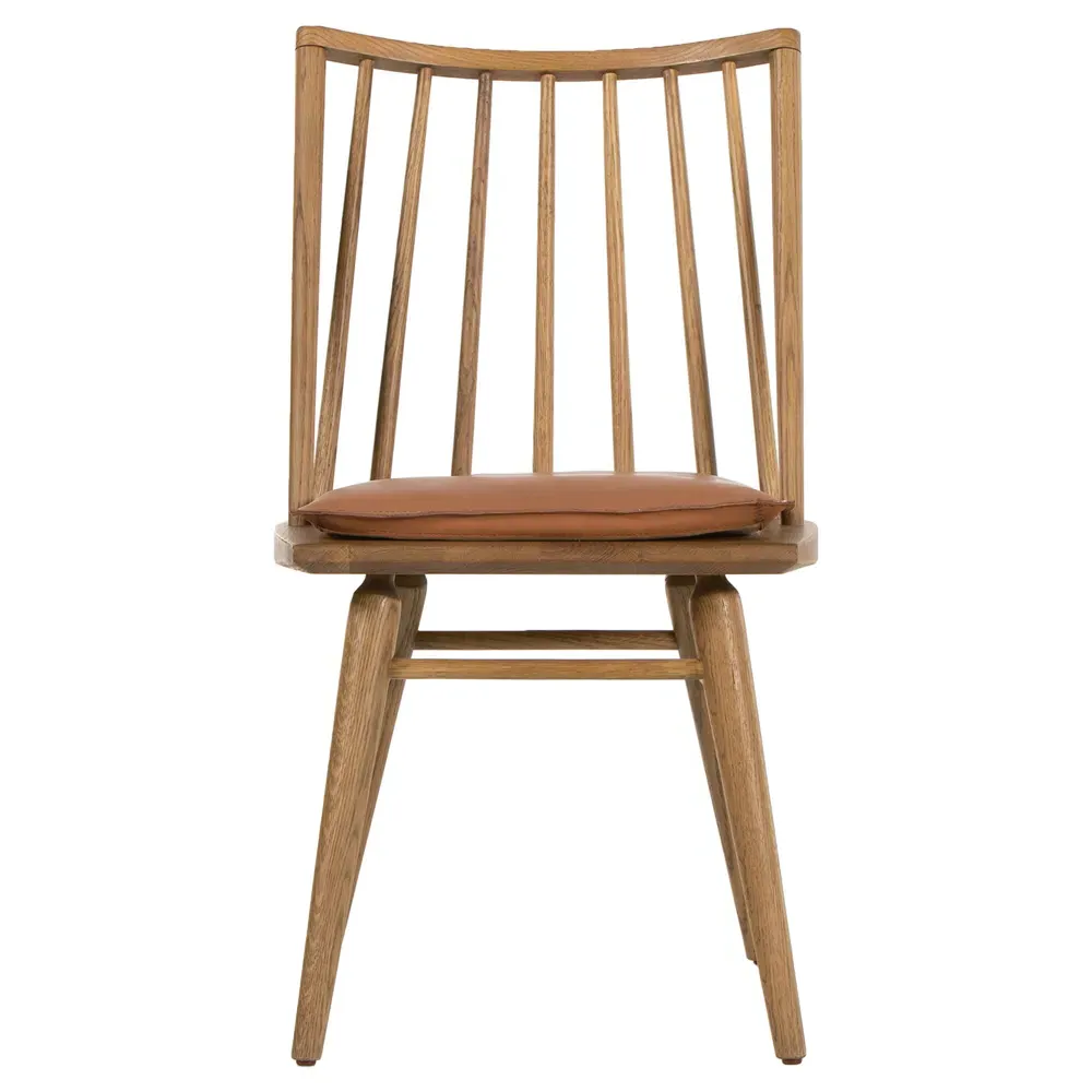 Lara Windsor Dining Side Chair - Brown, Oak