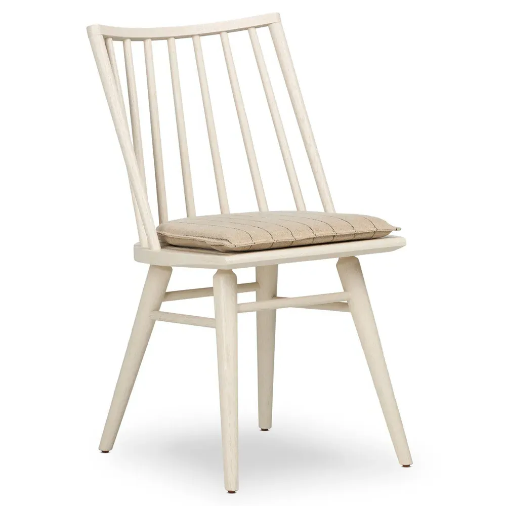 Lara Windsor Dining Side Chair - Off-White, Oak
